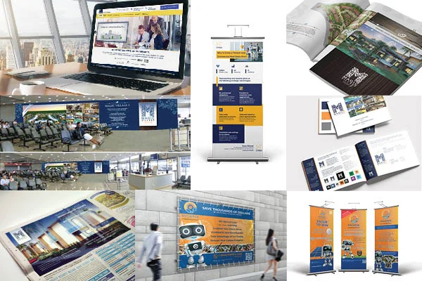 Showcase of designs created for the property developers market segment - Property development marketing strategies page