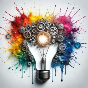 image of a lightbulb made of gear for the page: B2B Branding Services