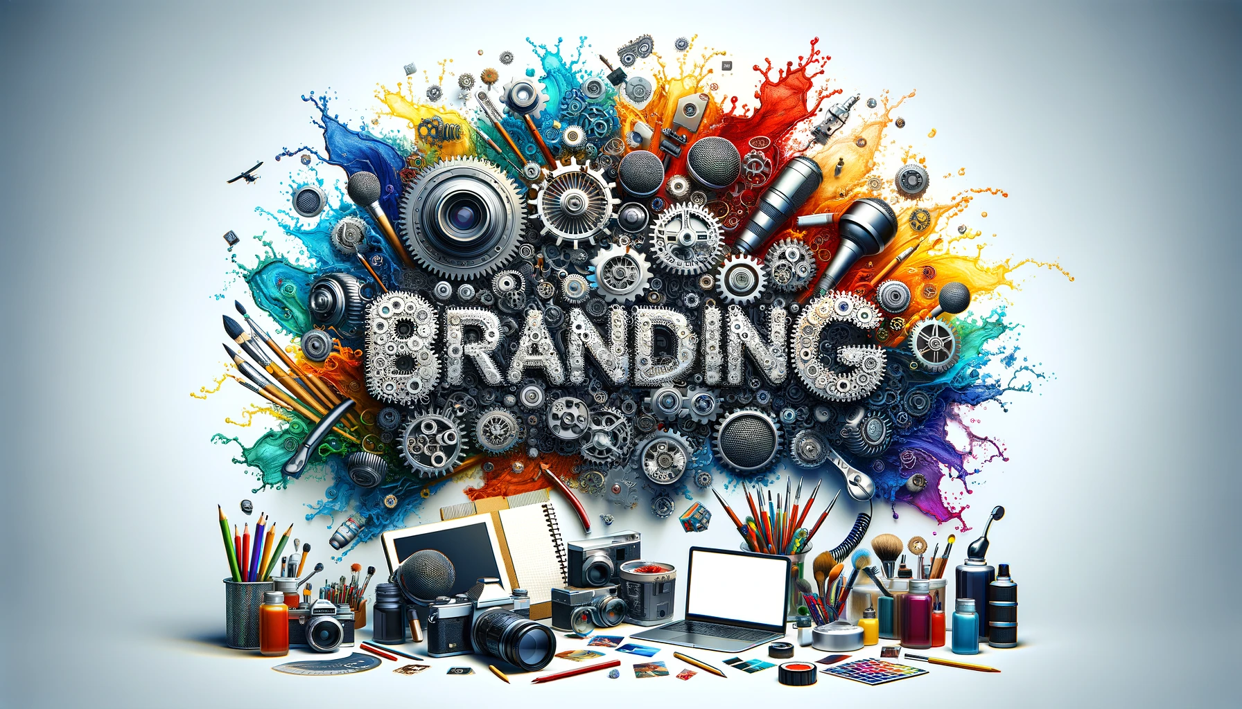 colorful collage for out B2B Branding Services page